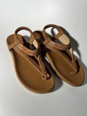 Little Plum Beaded Sandals Brown Women’s US 6.5 EU 37